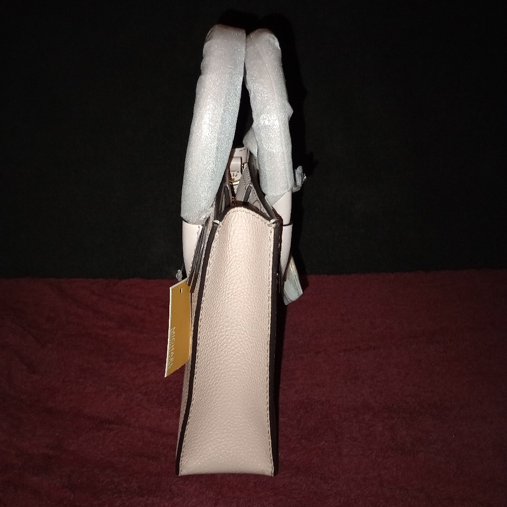 NWT Michael kors Mercer Extra-Small Pebbled Leather Crossbody Bag Powder Blush - Picture 4 of 14